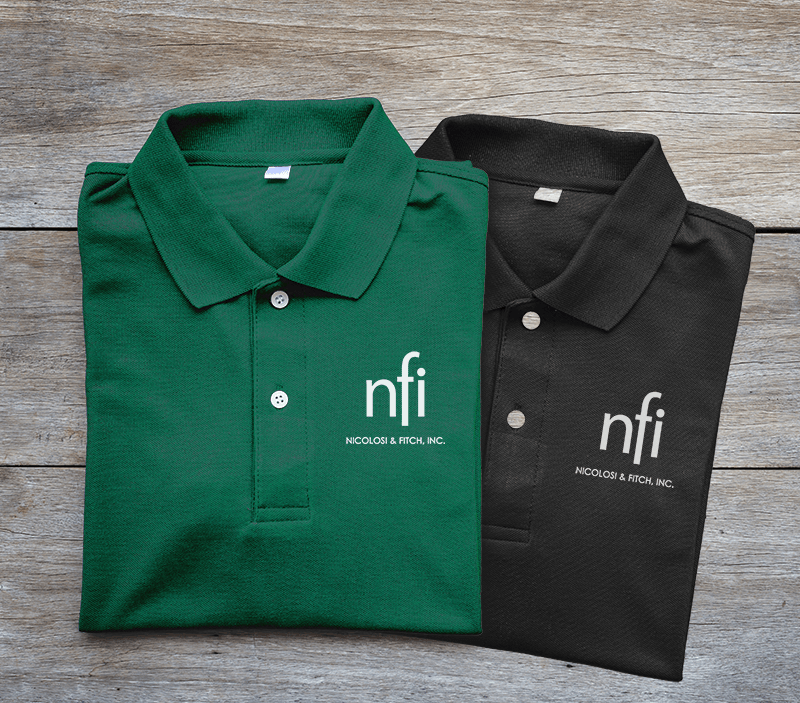 Nicolosi & Fitch logo on polo shirts