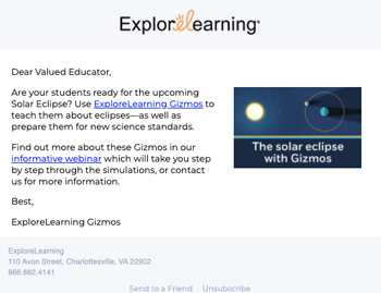 old ExploreLearning email